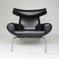 Contemporary Italian Leather Comfort Single OX Living Chair